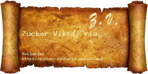 Zucker Viktória névjegykártya